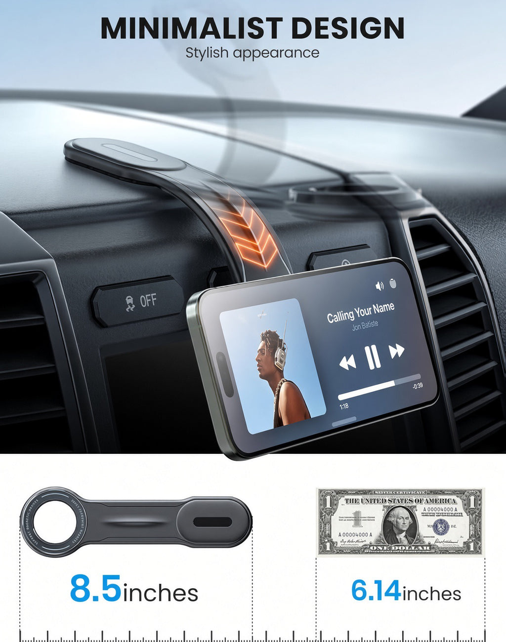 Detachable Magnetic Car Phone Mount